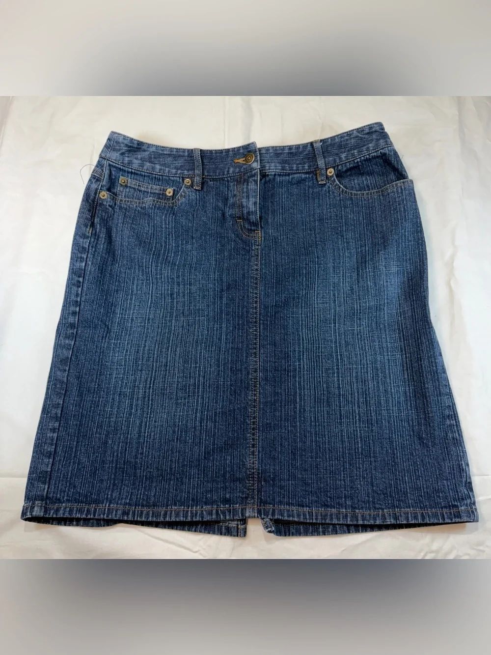 LOFT Dark Blue Denim Skirt